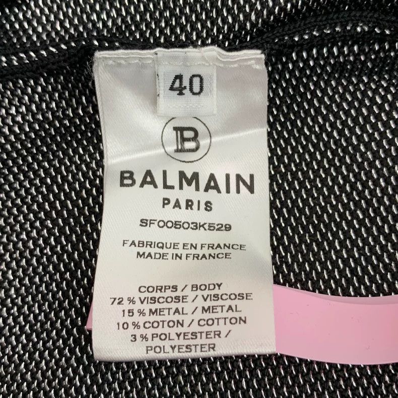 Balmain Balmain Gray Logo Short Sleeve T-Shirt Size M / US 6-8 / IT 42-44 - 6 Thumbnail