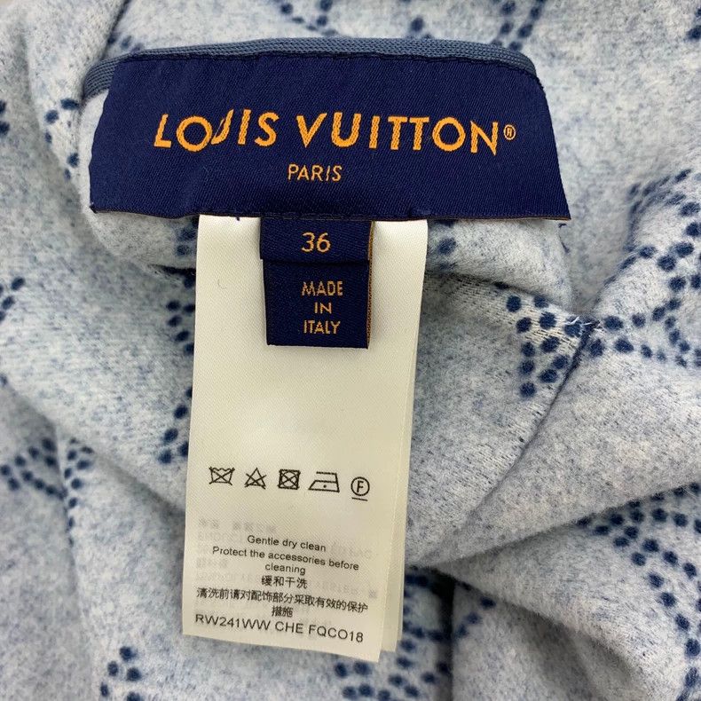 Louis Vuitton Louis Vuitton Blue Logo Wool Hooded Coat Size XS / US 0-2 / IT 36-38 - 5 Thumbnail