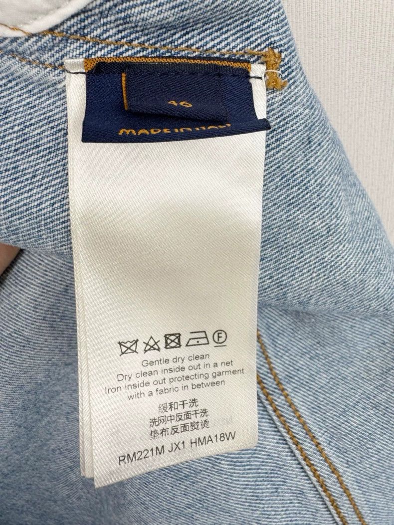 Louis Vuitton Louis Vuitton Denim Jacket with Floral Embroidery Size L / US 10 / IT 46 - 5 Thumbnail
