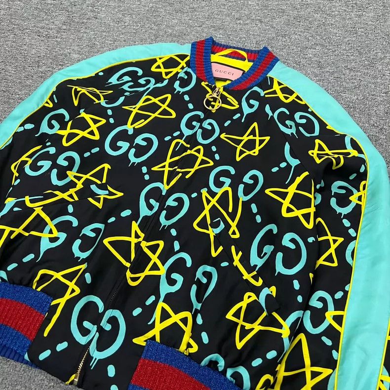Gucci Gucci Star Print Baseball Jacket Size M / US 6-8 / IT 42-44 - 4 Thumbnail