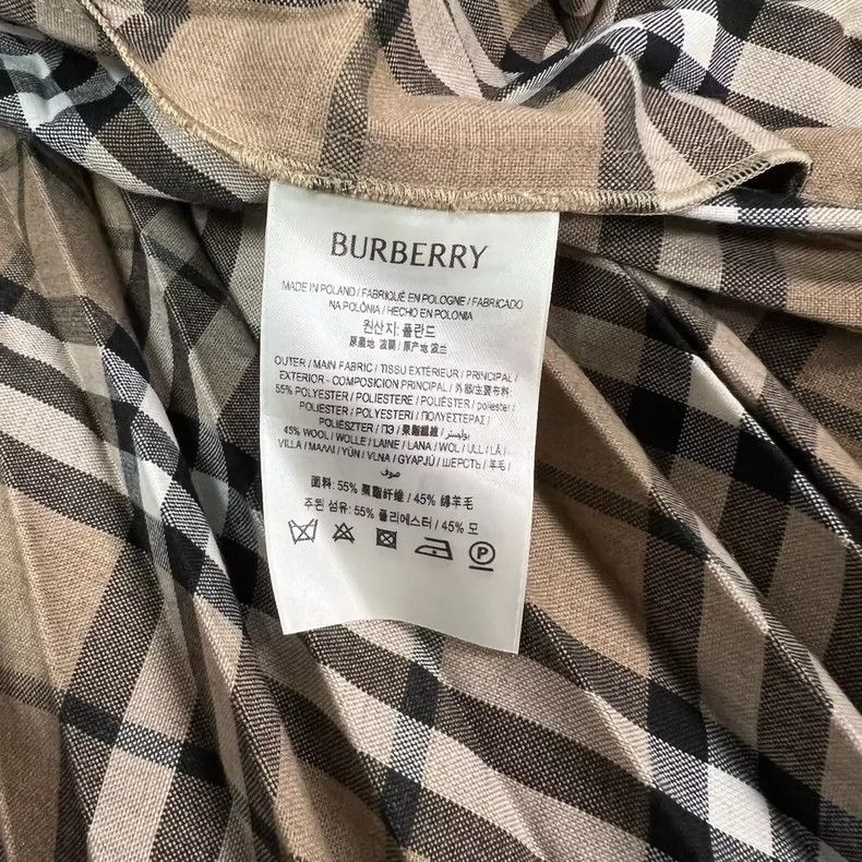 Burberry Burberry New Check Pleated Skirt UK8 Size 23" - 6 Thumbnail
