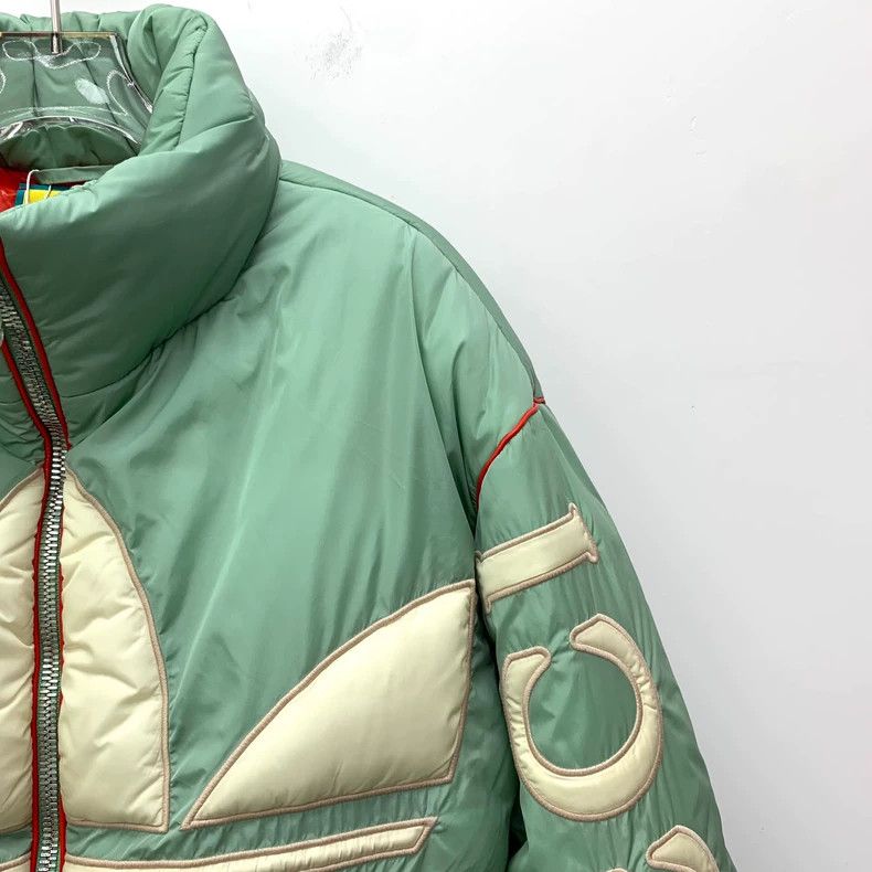 Gucci Gucci x Adidas Green Zip-Up Puffer Jacket Size XS / US 0-2 / IT 36-38 - 3 Thumbnail