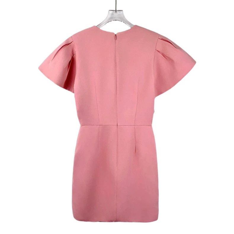 Alexander McQueen Pink Bubble Sleeve Wool Dress M Size Size M / US 6-8 / IT 42-44 - 2 Thumbnail