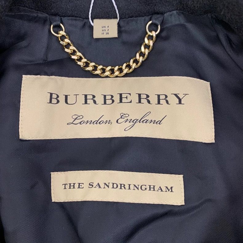 Burberry Burberry Black Cashmere Long Sleeve Coat Size XS / US 0-2 / IT 36-38 - 5 Thumbnail