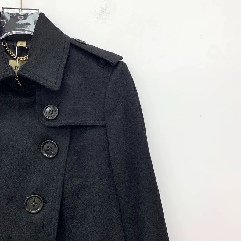 Burberry Burberry Black Cashmere Long Sleeve Coat Size XS / US 0-2 / IT 36-38 - 3 Thumbnail