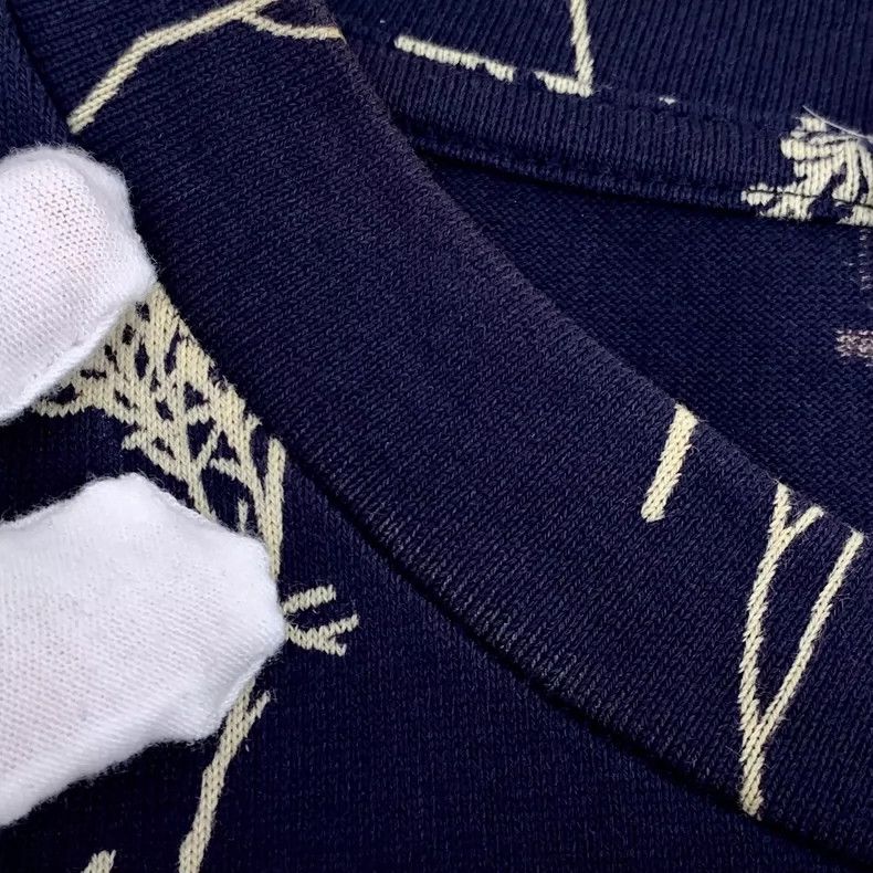 Louis Vuitton Louis Vuitton Blue Logo Print Cotton T-shirt Size M / US 6-8 / IT 42-44 - 8 Thumbnail