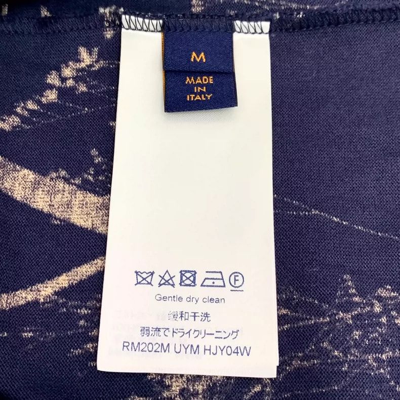 Louis Vuitton Louis Vuitton Blue Logo Print Cotton T-shirt Size M / US 6-8 / IT 42-44 - 6 Thumbnail