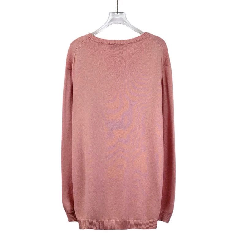 Fendi Fendi Pink Coffee Embroidery Long Sleeve Knit Top Size L / US 10 / IT 46 - 2 Thumbnail