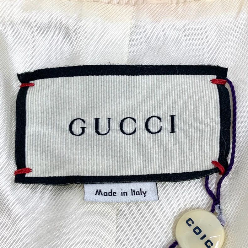 Gucci Gucci Beige Logo Pattern Wool Long Coat Size L / US 10 / IT 46 - 5 Thumbnail
