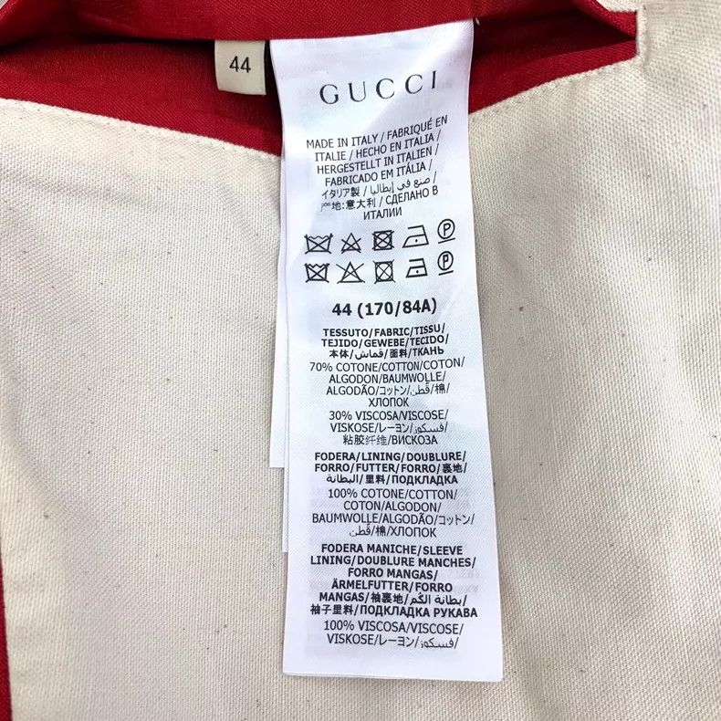 Gucci Gucci Red Apple Embroidered Long Sleeve Jacket Size XS / US 0-2 / IT 36-38 - 7 Thumbnail