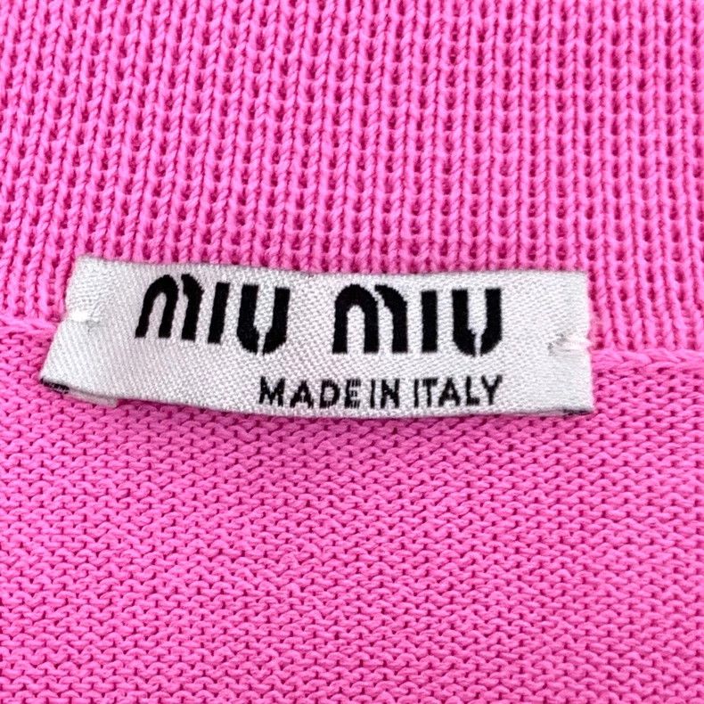 Miu Miu Miu Miu Pink Half-Zip Long Sleeve Polo Size S / US 4 / IT 40 - 5 Thumbnail