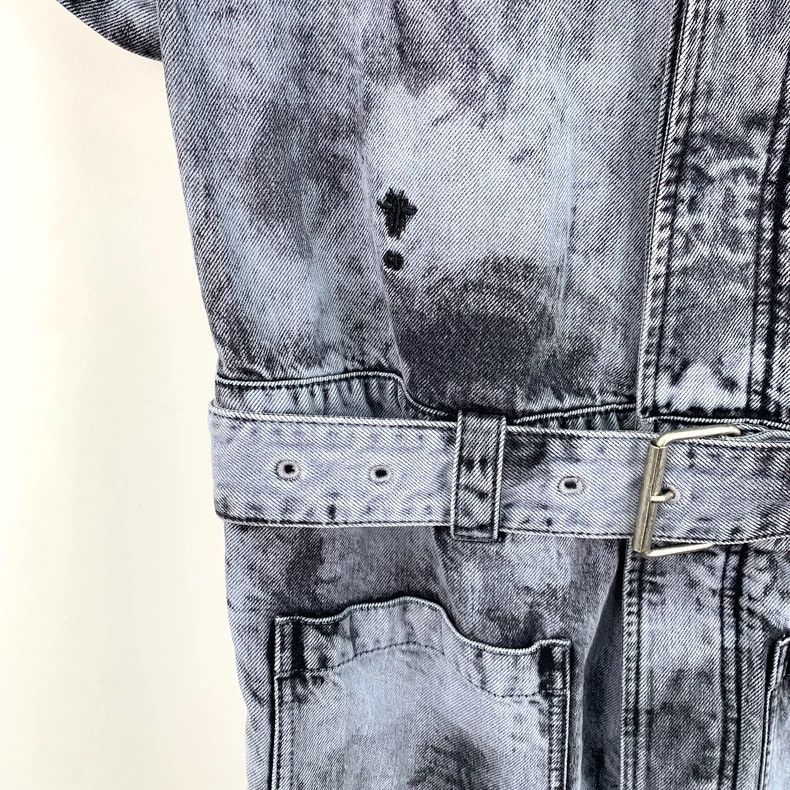 Dior Christian Dior Blue Tie-Dye Denim Jumpsuit Size 36" / US 14 / IT 50 - 4 Thumbnail