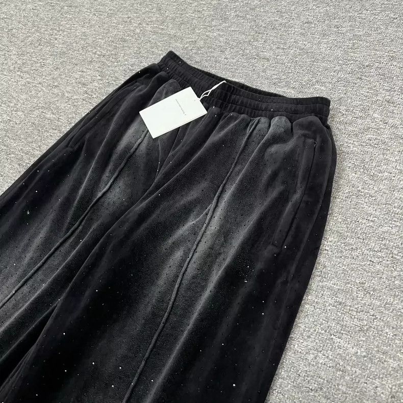 Alexander Wang Alexander Wang Velvet Track Pants with Rhinestones Size 23" - 4 Thumbnail