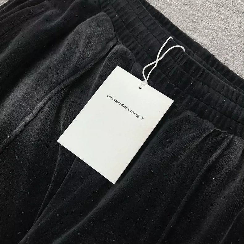 Alexander Wang Alexander Wang Velvet Track Pants with Rhinestones Size 23" - 5 Thumbnail