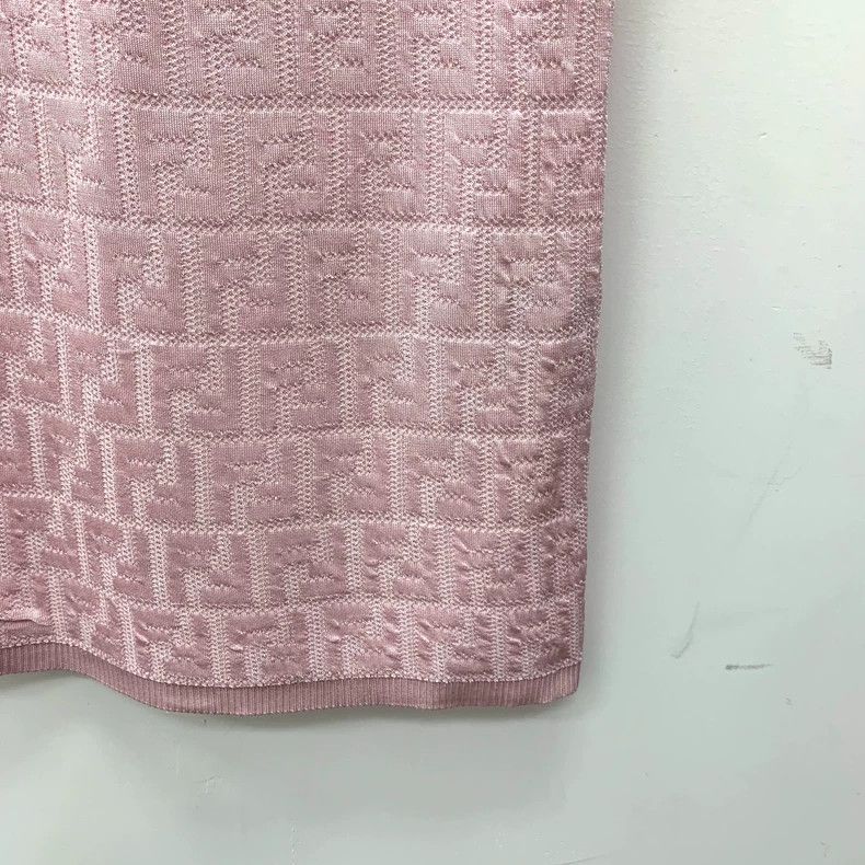 Fendi Fendi Pink Logo Short Sleeve Knit Dress Size M / US 6-8 / IT 42-44 - 5 Thumbnail