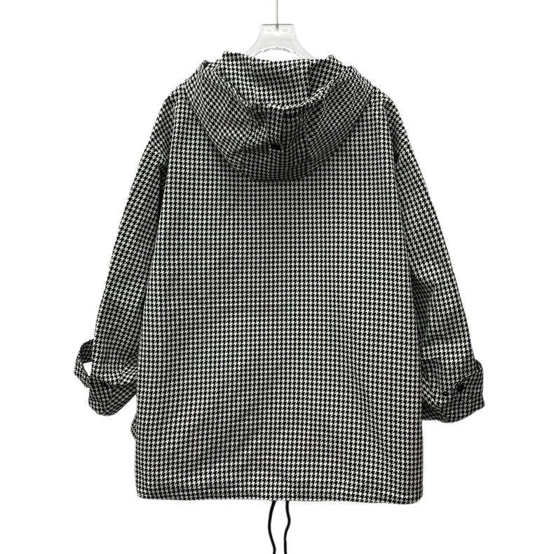 Christian Dior Hooded Houndstooth Jacket