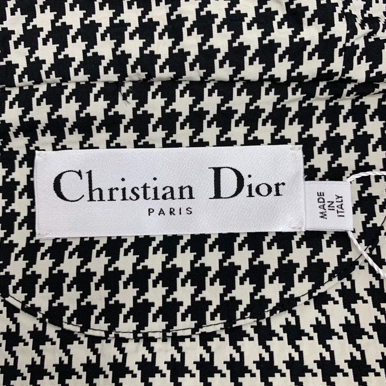 Christian Dior Hooded Houndstooth Jacket