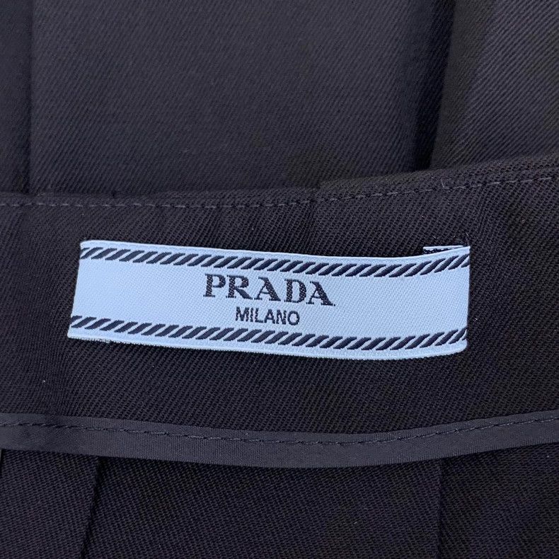 Prada Prada Deep Blue Pleated Wool Skirt Size 36" / US 14 / IT 50 - 5 Thumbnail
