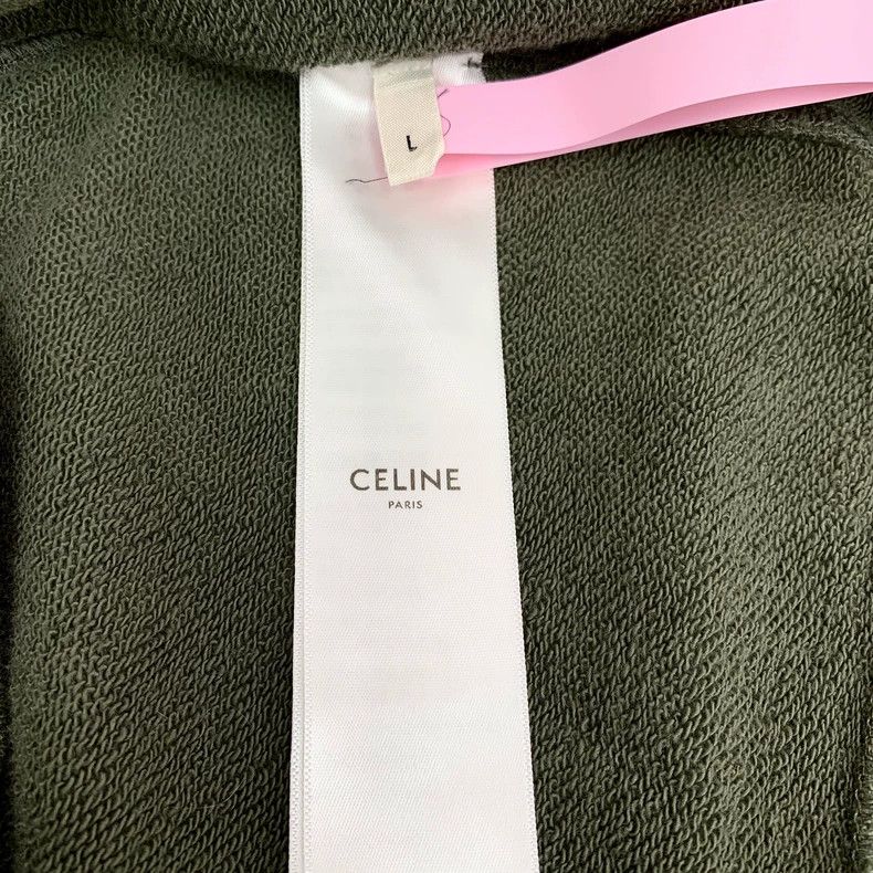 Celine Celine Green Printed Long Sleeve Sweatshirt Size L / US 10 / IT 46 - 7 Thumbnail
