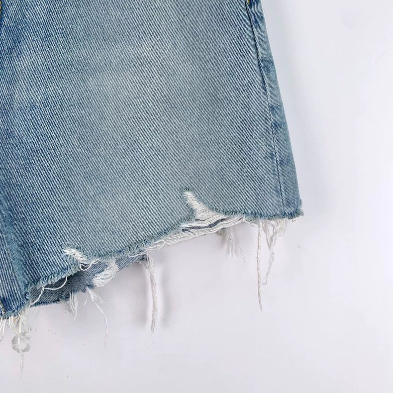 Balmain Balmain Blue Distressed Cotton Denim Jacket Size XS / US 0-2 / IT 36-38 - 4 Thumbnail