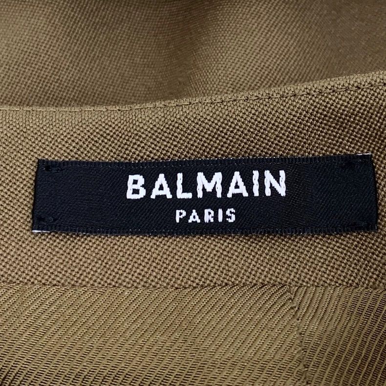 Balmain Balmain Brown Button Detail Wool Skirt Size 36" / US 14 / IT 50 - 6 Thumbnail