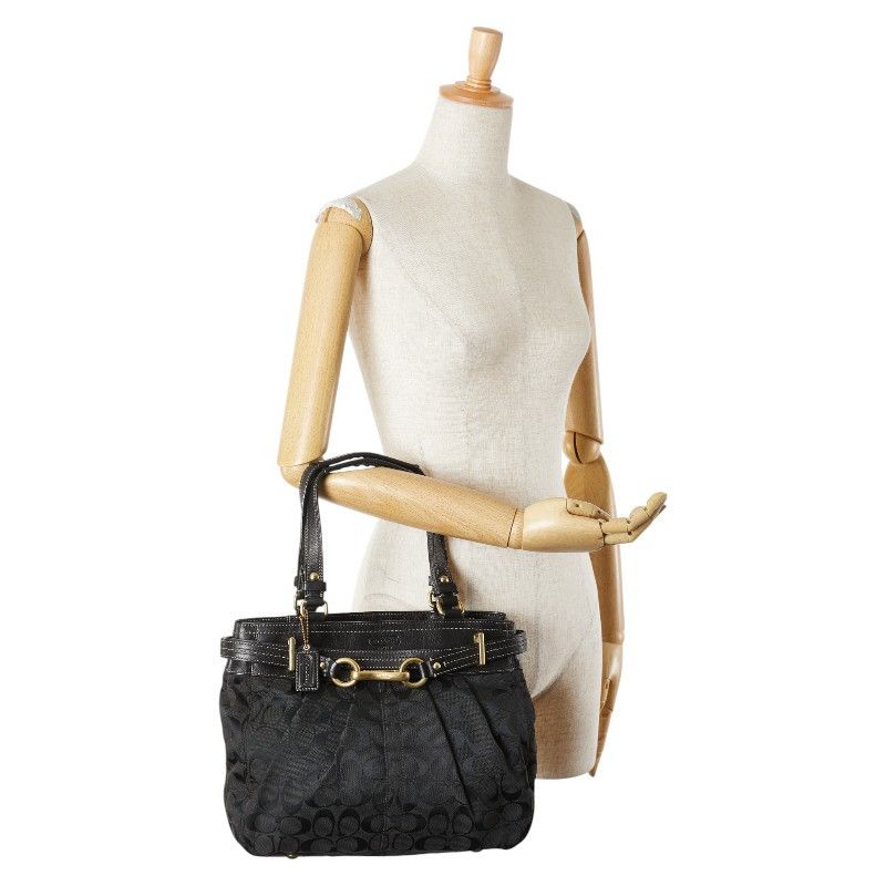 Coach Coach Coach Signature Canvas Leather Handbag Canvas Handbag F15672 DUTY FREE for USA Size ONE SIZE - 12 Thumbnail