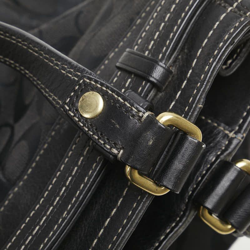 Coach Coach Coach Signature Canvas Leather Handbag Canvas Handbag F15672 DUTY FREE for USA Size ONE SIZE - 9 Thumbnail
