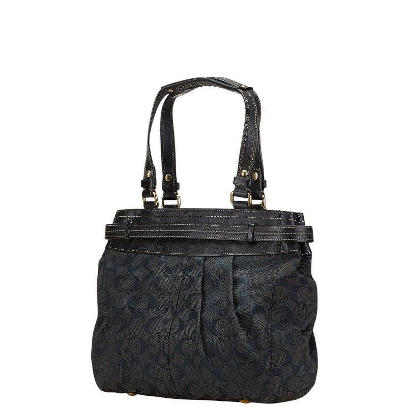 Coach Coach Coach Signature Canvas Leather Handbag Canvas Handbag F15672 DUTY FREE for USA Size ONE SIZE - 2 Thumbnail