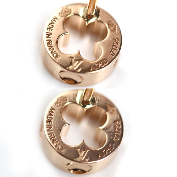 Louis Vuitton Louis Vuitton Louis Vuitton Puce Empreinte Au750 Earrings Metal Earrings Q96579 Size ONE SIZE - 4 Thumbnail