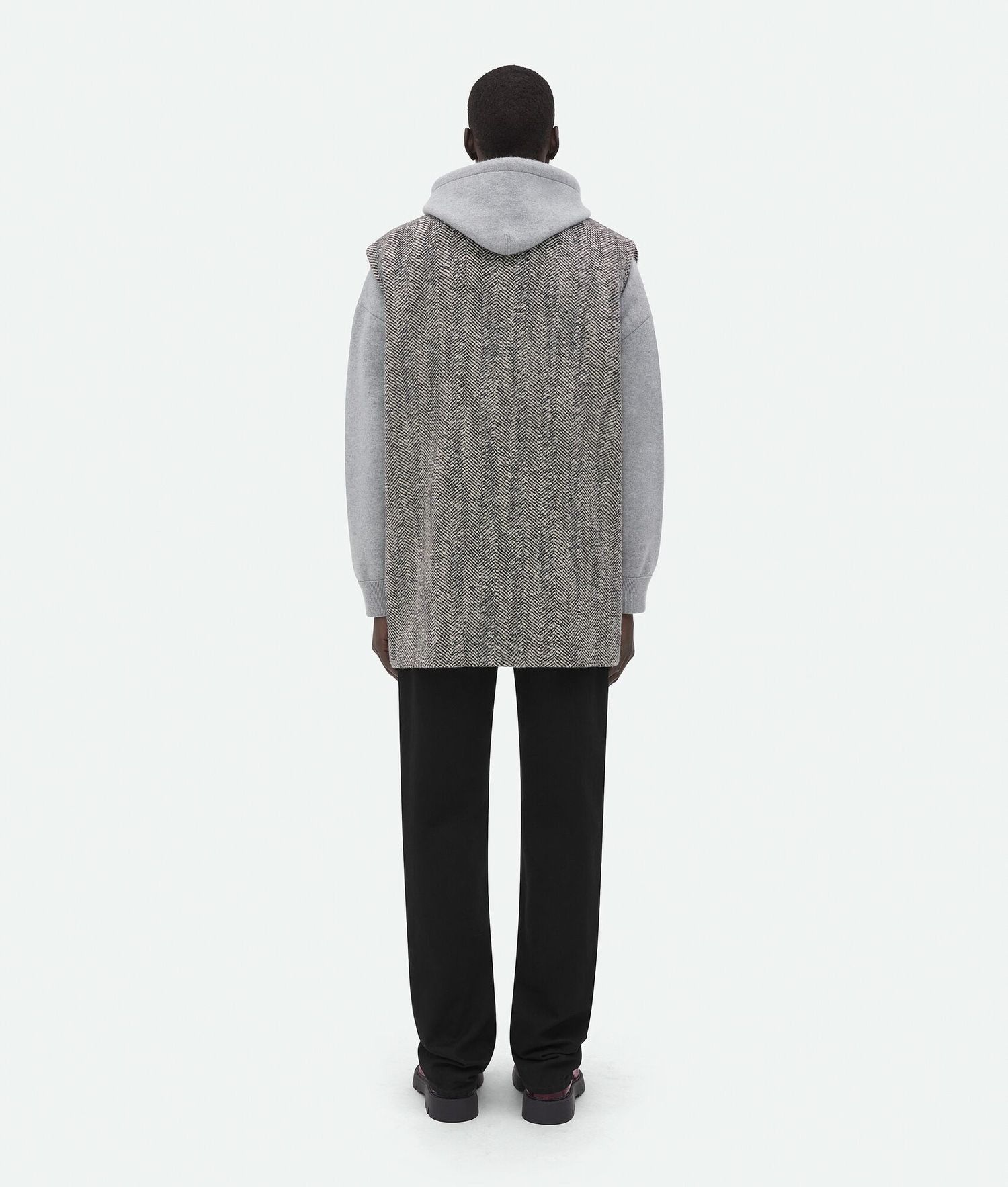 Bottega Veneta sleeveless felted wool chevron coat Size US L / EU 52-54 / 3 - 3 Thumbnail