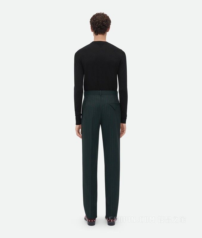 Bottega Veneta slim leg wool pinstripe pants Size US 32 / EU 48 - 3 Thumbnail