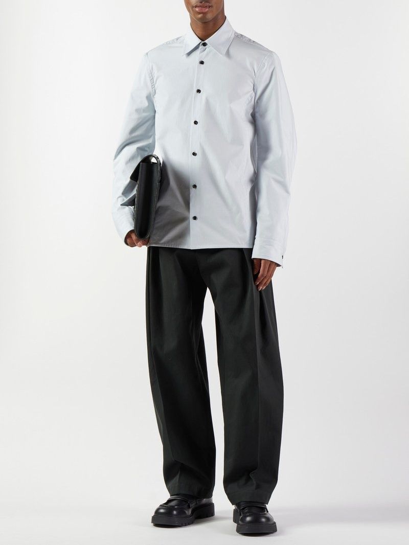 Bottega Veneta cotton shirt with storm flap Size US M / EU 48-50 / 2 - 3 Thumbnail