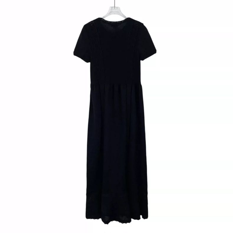 Chanel Chanel Black Logo Embroidered Cotton Dress Size S / US 4 / IT 40 - 2 Thumbnail