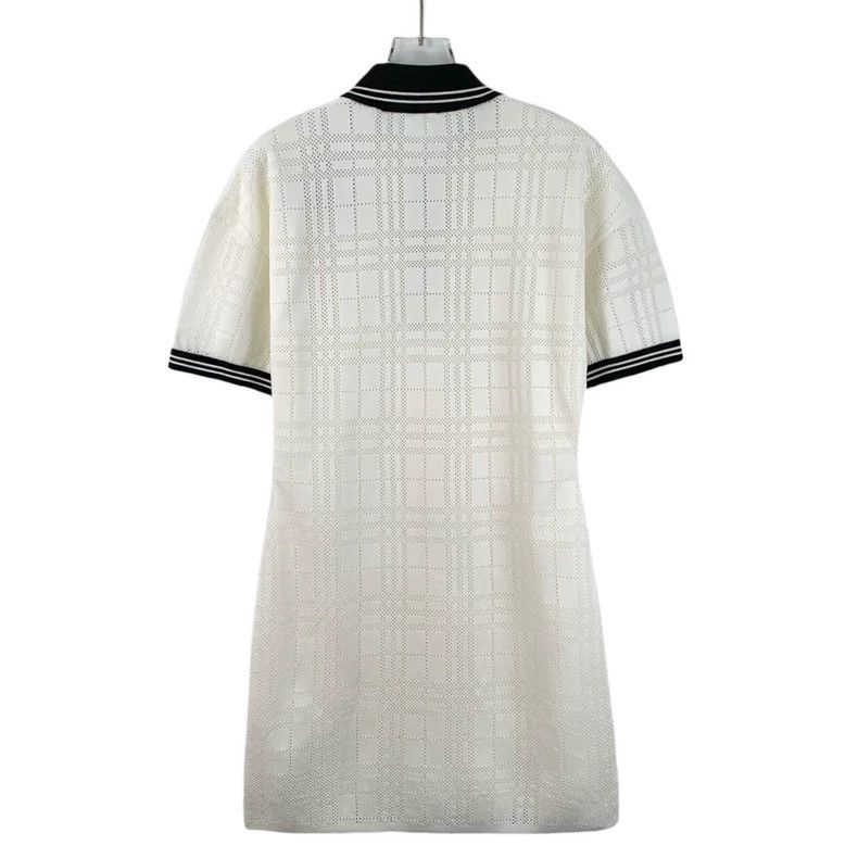 Burberry Burberry Beige Check Cotton Polo Dress Size S Size S / US 4 / IT 40 - 2 Thumbnail