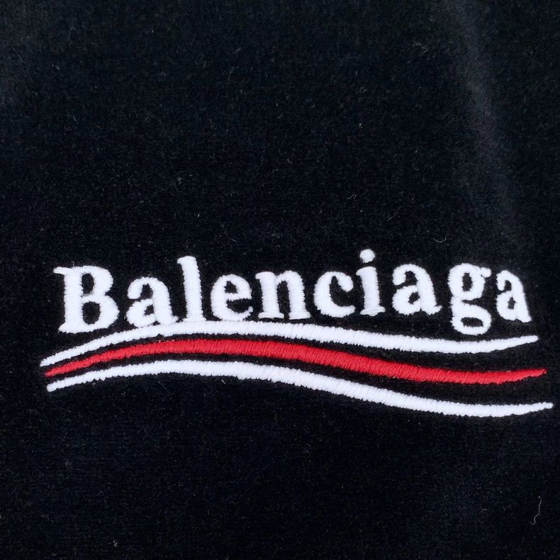 Balenciaga Balenciaga Black Logo Embroidered Zip Hoodie Size L / US 10 / IT 46 - 6 Thumbnail
