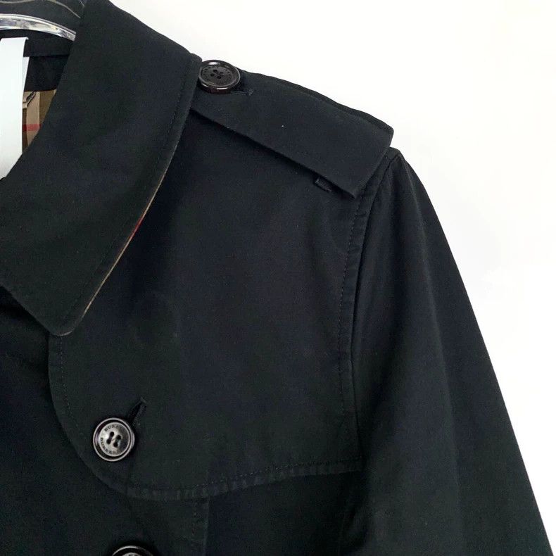 Burberry Burberry Double-Breasted Cotton Black Trench Coat Size M / US 6-8 / IT 42-44 - 3 Thumbnail