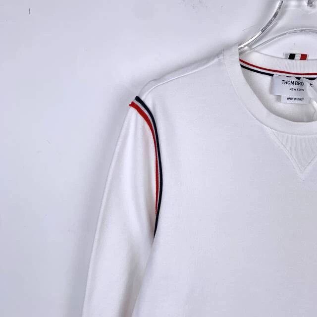 Thom Browne Thom Browne White Long Sleeve Sweatshirt Size M / US 6-8 / IT 42-44 - 3 Thumbnail