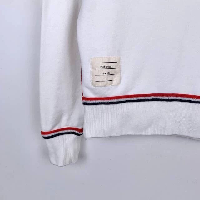 Thom Browne Thom Browne White Long Sleeve Sweatshirt Size M / US 6-8 / IT 42-44 - 4 Thumbnail