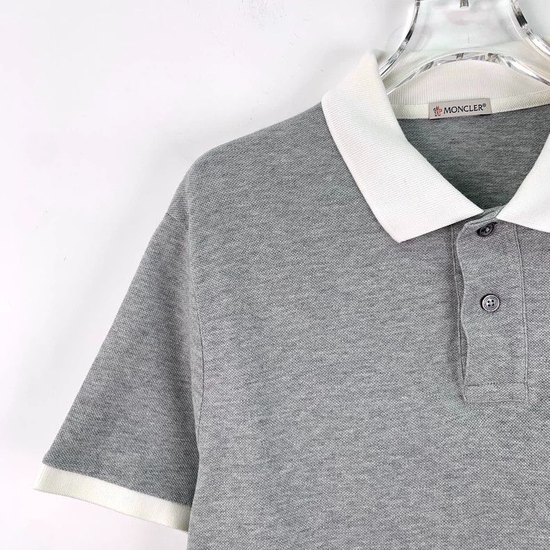 Moncler Moncler Gray Polo Shirt with Logo Size L / US 10 / IT 46 - 3 Thumbnail
