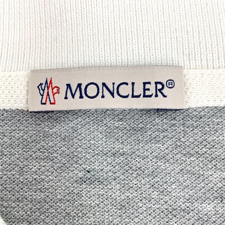Moncler Moncler Gray Polo Shirt with Logo Size L / US 10 / IT 46 - 6 Thumbnail