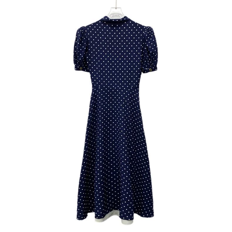 Miu Miu MiuMiu Polka Dot Silk V-Neck Dress Size XS / US 0-2 / IT 36-38 - 2 Thumbnail