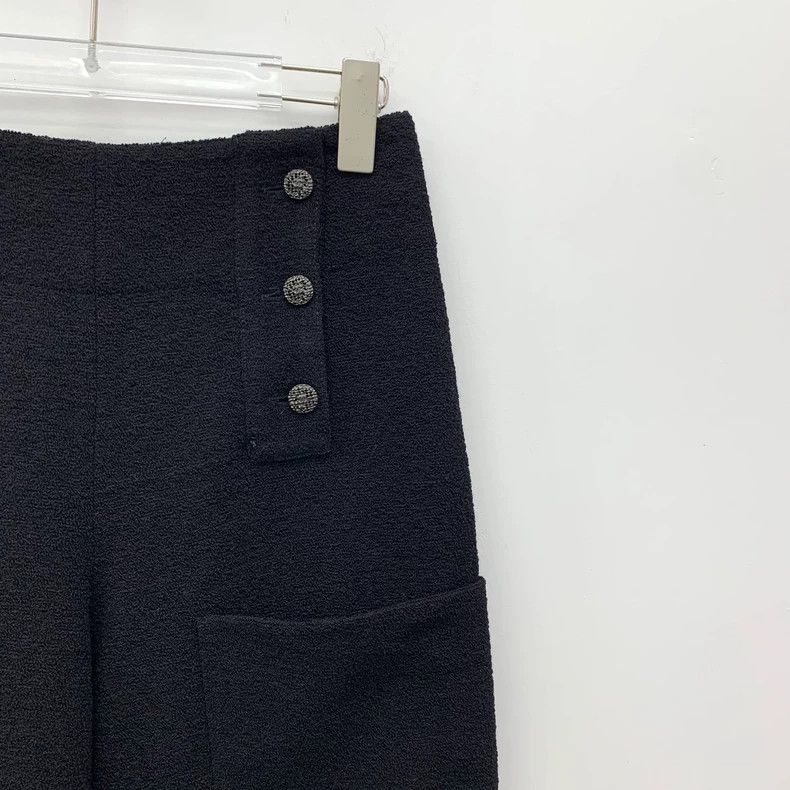 Chanel Chanel Black Button Wool Pants Size XS Size 36" / US 14 / IT 50 - 3 Thumbnail