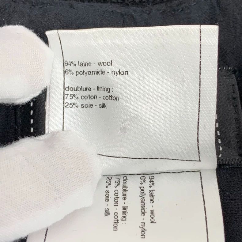 Chanel Chanel Black Button Wool Pants Size XS Size 36" / US 14 / IT 50 - 8 Thumbnail