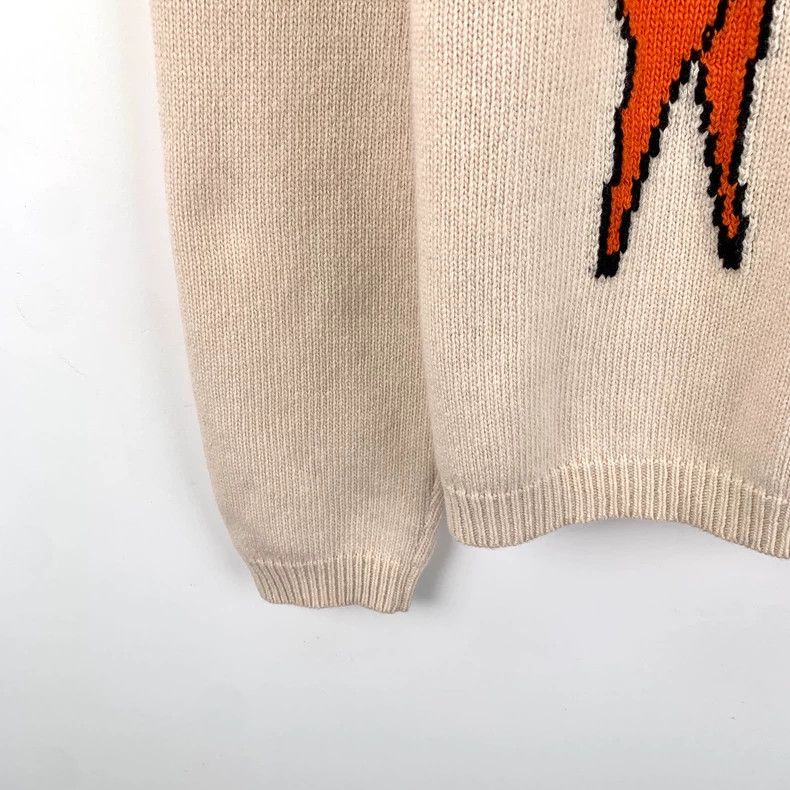 Gucci Gucci Beige Deer Graphic Knit Sweater Size M / US 6-8 / IT 42-44 - 5 Thumbnail