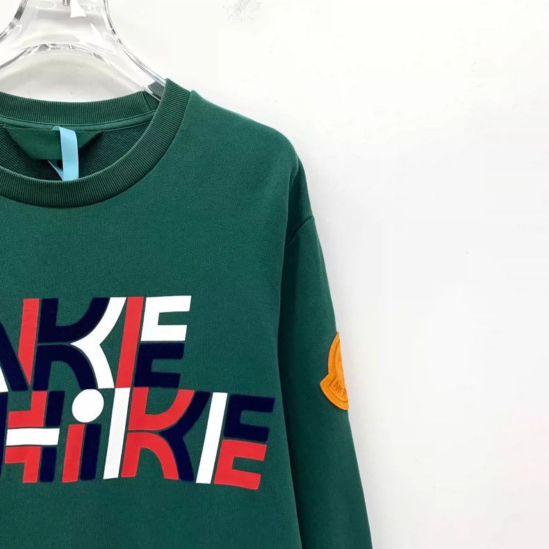 Moncler Deep Green Logo Embroidered Cotton Sweatshirt Size M / US 6-8 / IT 42-44 - 3 Thumbnail