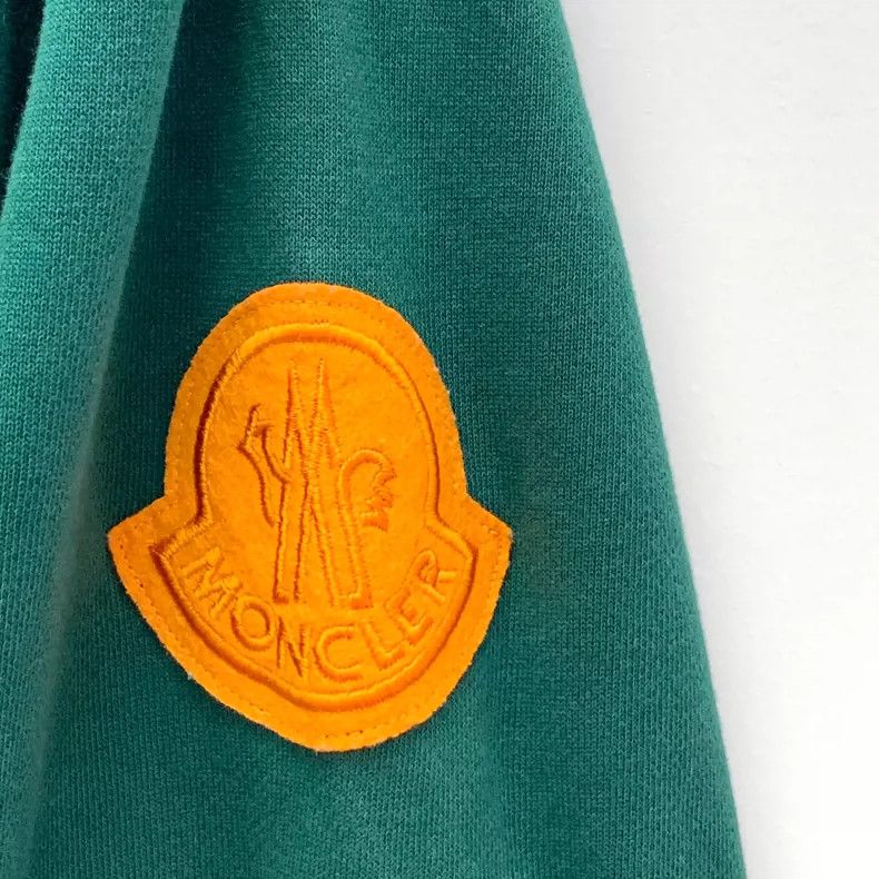 Moncler Deep Green Logo Embroidered Cotton Sweatshirt Size M / US 6-8 / IT 42-44 - 5 Thumbnail