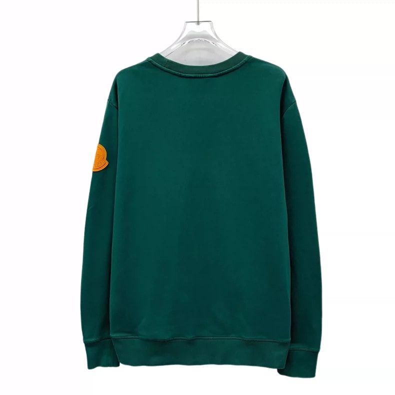 Moncler Deep Green Logo Embroidered Cotton Sweatshirt Size M / US 6-8 / IT 42-44 - 2 Thumbnail