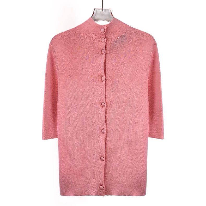 Prada Prada Pink Bow Silk High Neck T-Shirt Size M / US 6-8 / IT 42-44 - 2 Thumbnail