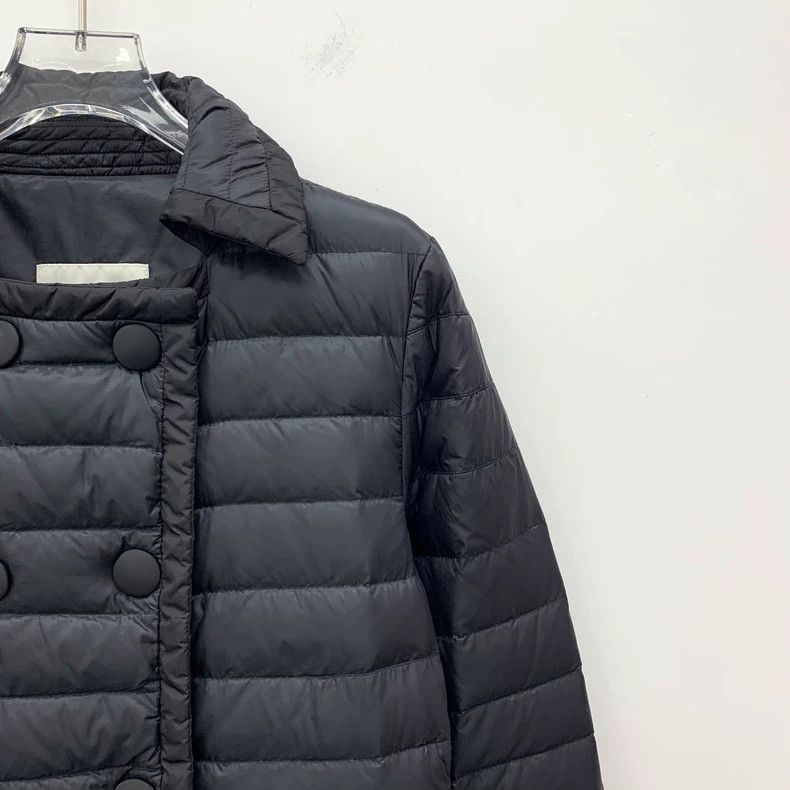 Moncler Moncler Black Double-Breasted Puffer Jacket Size L / US 10 / IT 46 - 3 Thumbnail
