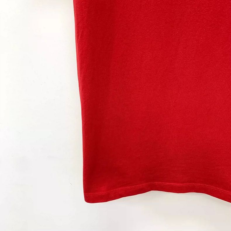 Moncler Moncler Red Logo Printed Cotton T-Shirt Size L / US 10 / IT 46 - 4 Thumbnail
